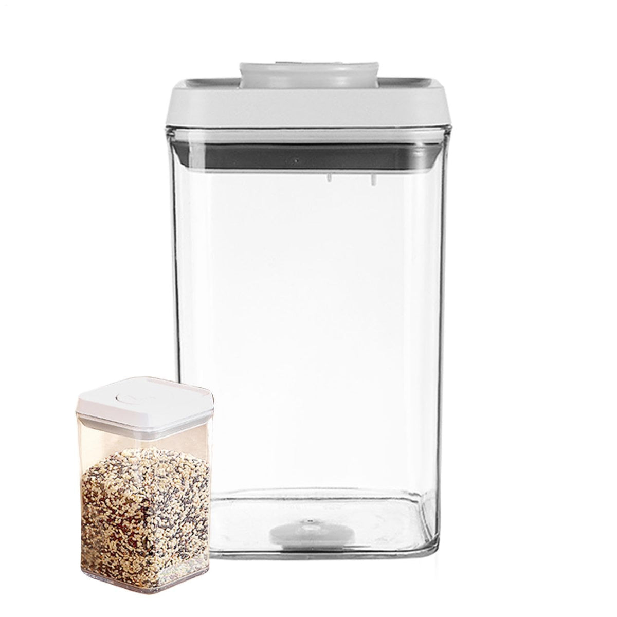 Sealed Food Storage Containers, Stackable Press Type Containers With Lids
