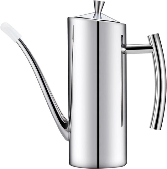 KSENDALO SUS304 24oz/700mL Stainless Steel Olive Oil Dispenser, Silver