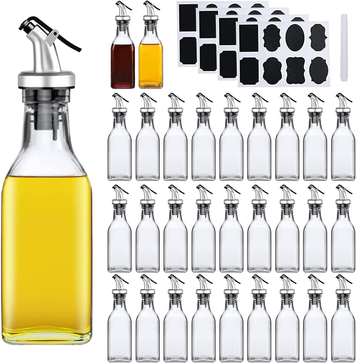 Accguan Oil Dispenser,6oz Leakproof Olive Oil Dispenser Bottle 30 PCS