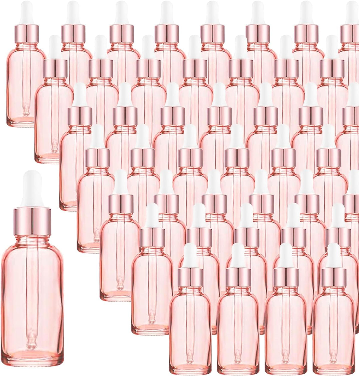 24 Pack 4oz Clear Glass Dropper Bottles, Eye Dropper Bottles with Glass Droppers for Essential Oils, Perfumes(4oz, Gold)