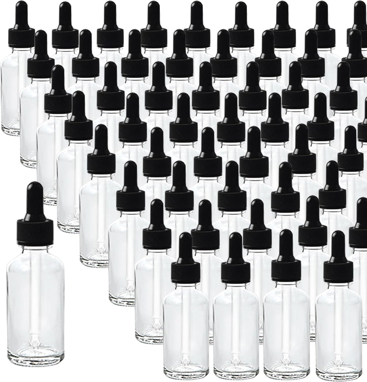 24 Pack 4oz Clear Glass Dropper Bottles, Eye Dropper Bottles with Glass Droppers for Essential Oils, Perfumes(4oz, Gold)