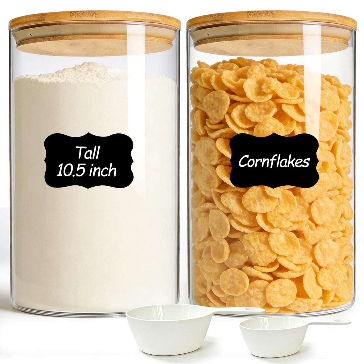ComSaf Glass Spice Jars 4oz 16 Pack, Small Seasoning Containers with labels