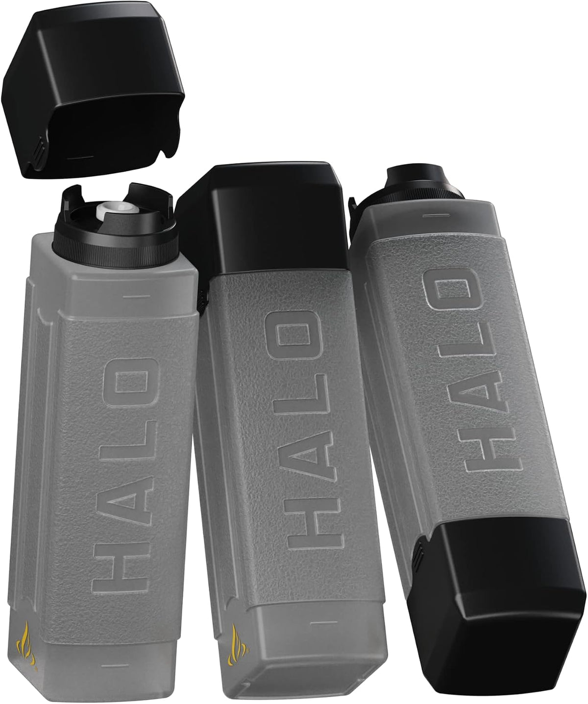 HALO Squeeze Bottles (3-Pack) | 27oz. | Square | Leak-Proof | Pressure-Release Valve | Ideal for Oils, Sauces, Dressings, Syrups | HZ-3027