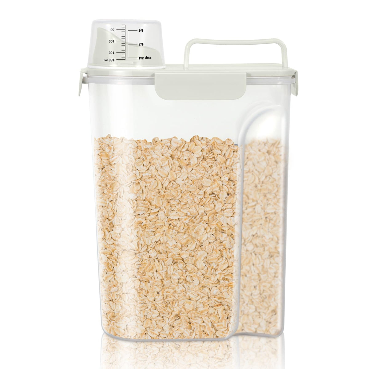 TBMax Rice Storage Container 3 to 5 Lbs - Small Pet Dog Cat Food Container Dispenser with Easy Pouring Spout & Cup, Portable Cereal Container for Small Spaces, Travel, or Daily Use