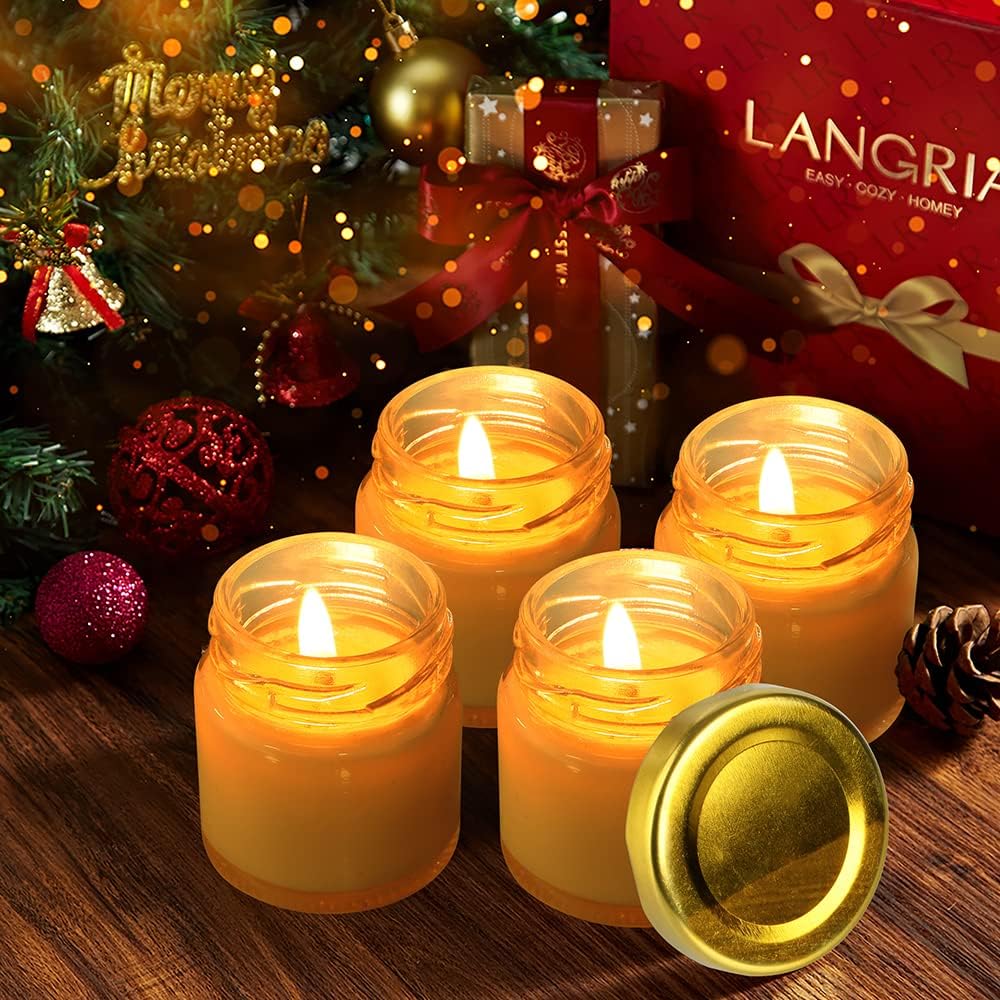1.5oz Small Glass Jars with Lids, 60 Pcs Mini Honey Jars for Sample, Favors