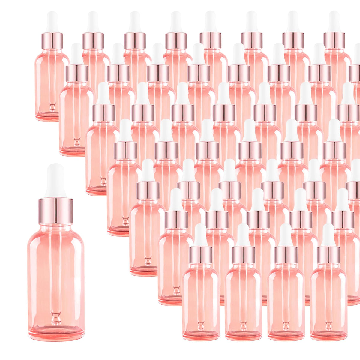 24 Pack 4oz Clear Glass Dropper Bottles, Eye Dropper Bottles with Glass Droppers for Essential Oils, Perfumes(4oz, Gold)