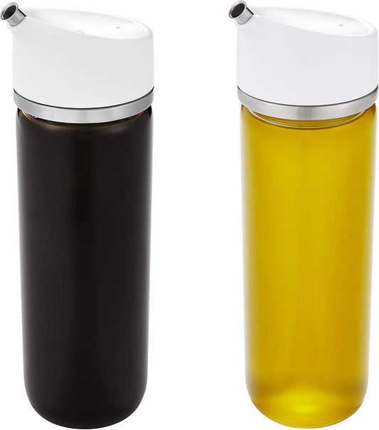 OXO Good Grips Precision Pour Glass Dispenser 2 Piece Set, Oil & Vinegar