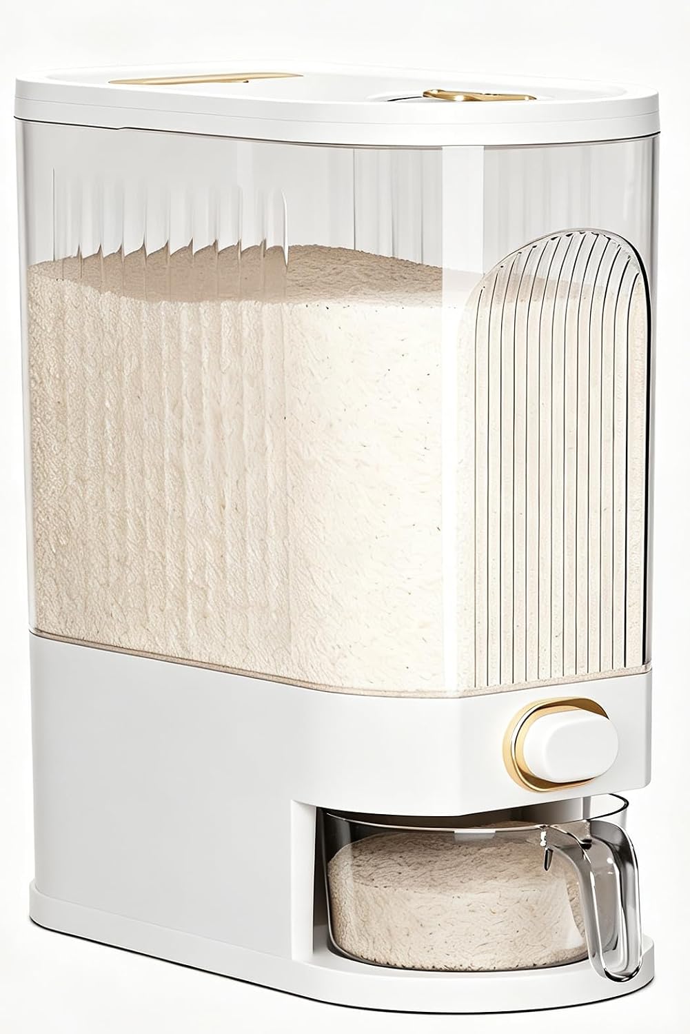 Gagee 22 Lbs Rice Dispenser, Clear