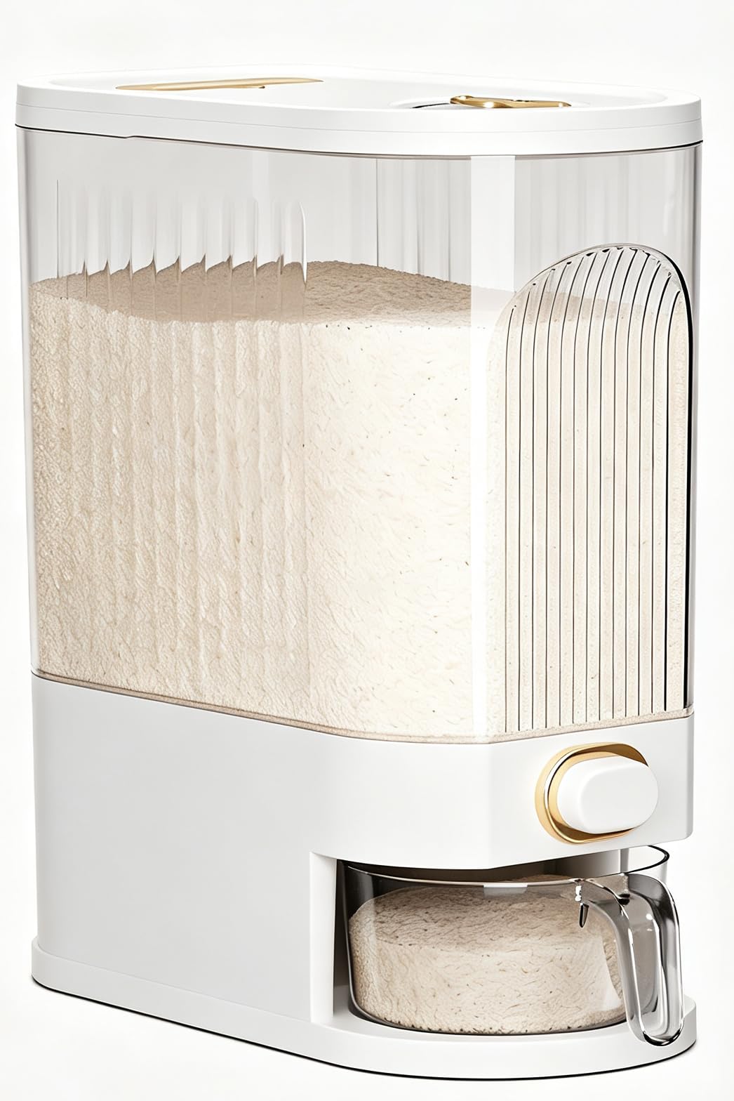 Gagee 22 Lbs Rice Dispenser, Clear