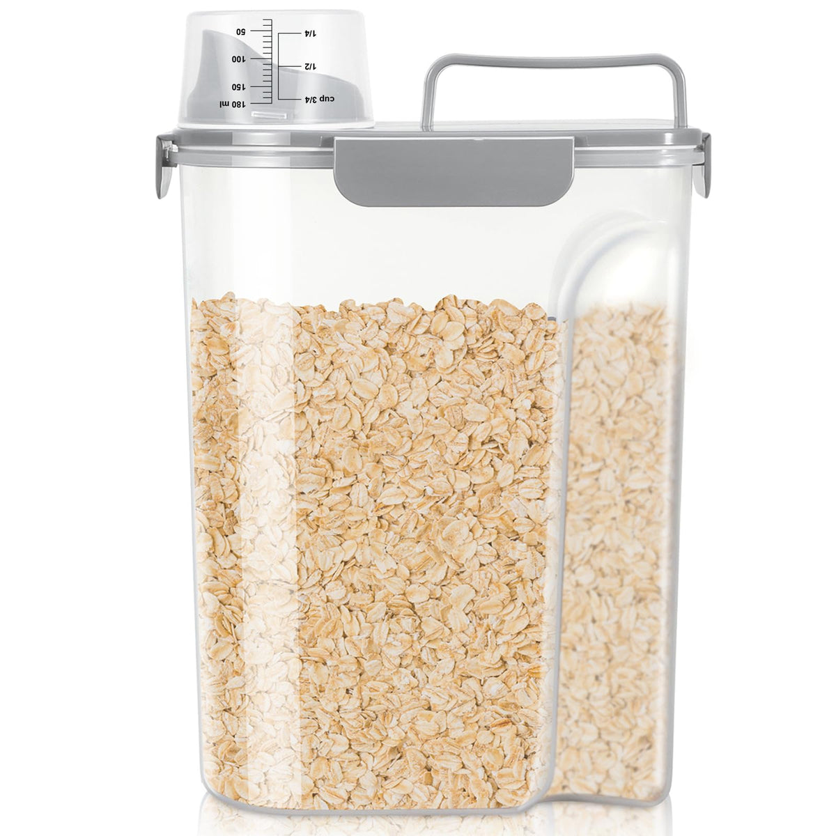 TBMax Rice Storage Container 3 to 5 Lbs - Small Pet Dog Cat Food Container Dispenser with Easy Pouring Spout & Cup, Portable Cereal Container for Small Spaces, Travel, or Daily Use