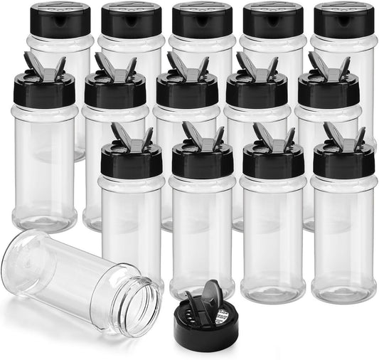 TUZAZO 14 Pcs 3 Oz Spice Jars Plastic Seasoning Containers