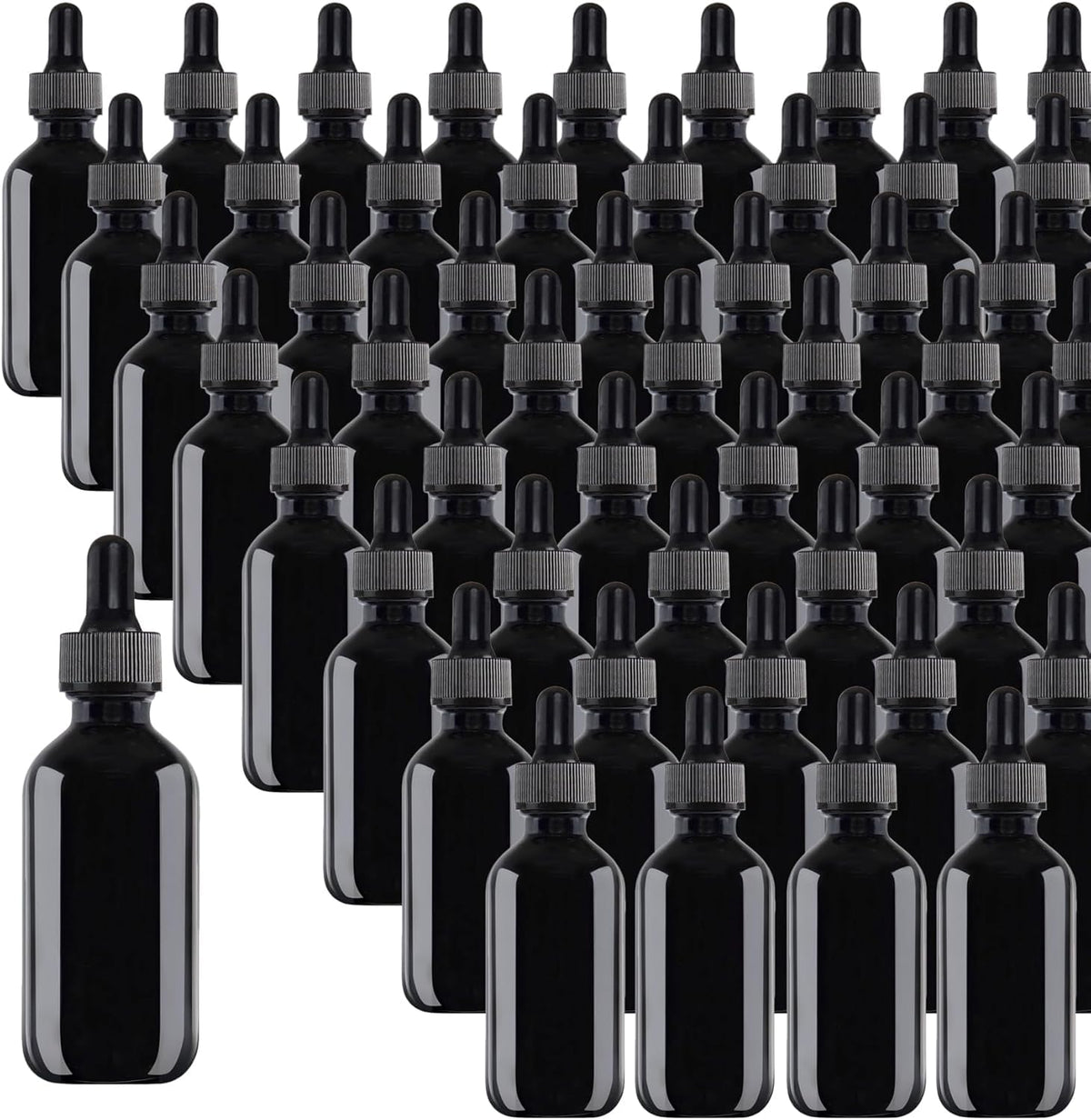 24 Pack 4oz Clear Glass Dropper Bottles, Eye Dropper Bottles with Glass Droppers for Essential Oils, Perfumes(4oz, Gold)