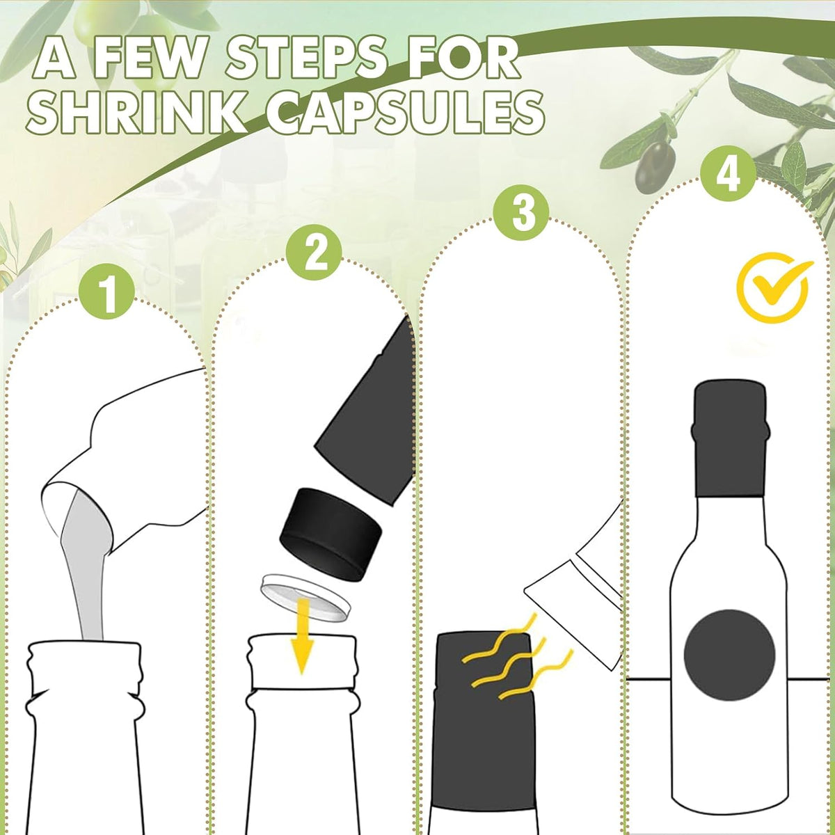 Havawish 20 Pcs 5oz Glass Olive Oil Bottles Clear with Screw Cap