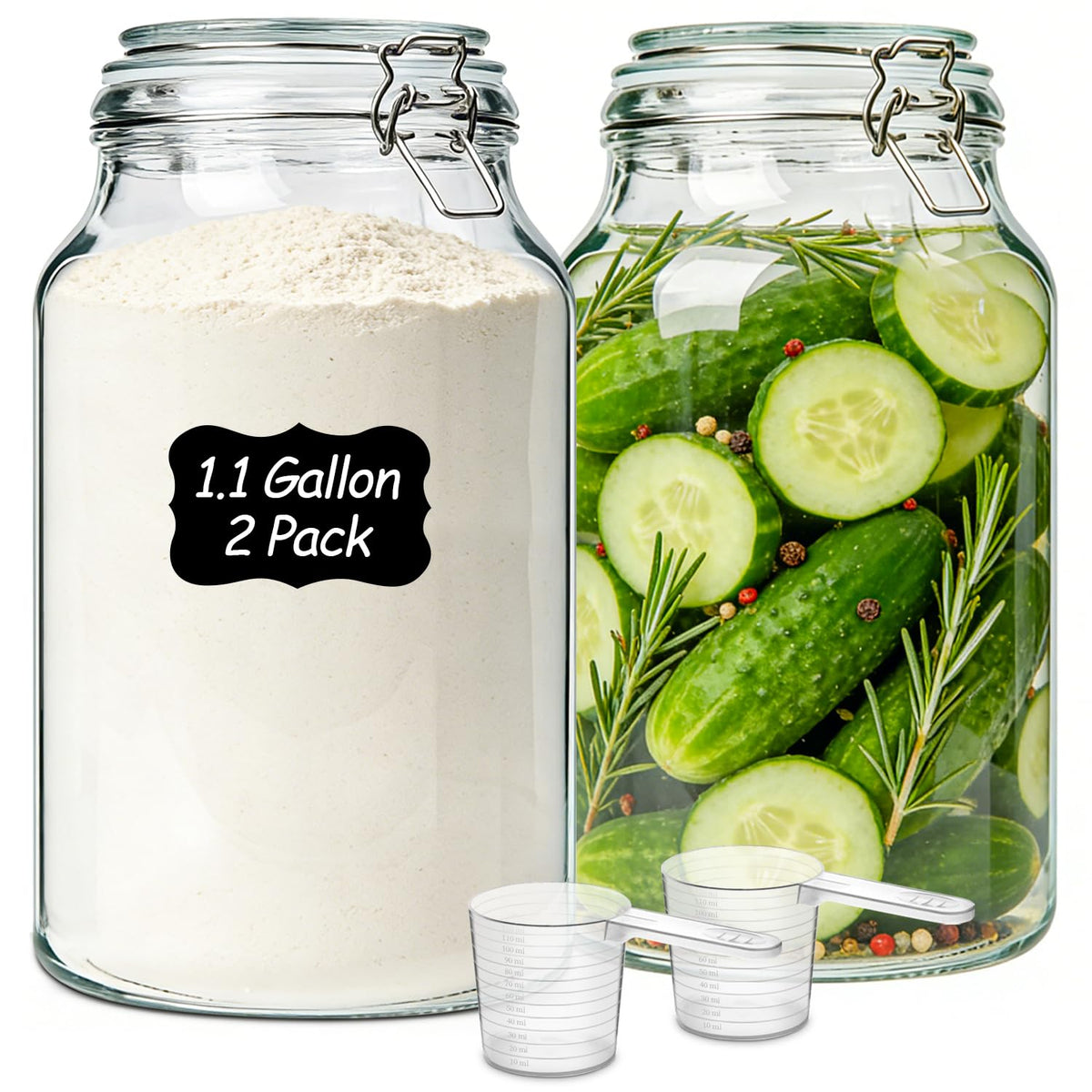 ComSaf Small Glass Spice Jars with Airtight Lids 4 oz 12 Pack with Labels