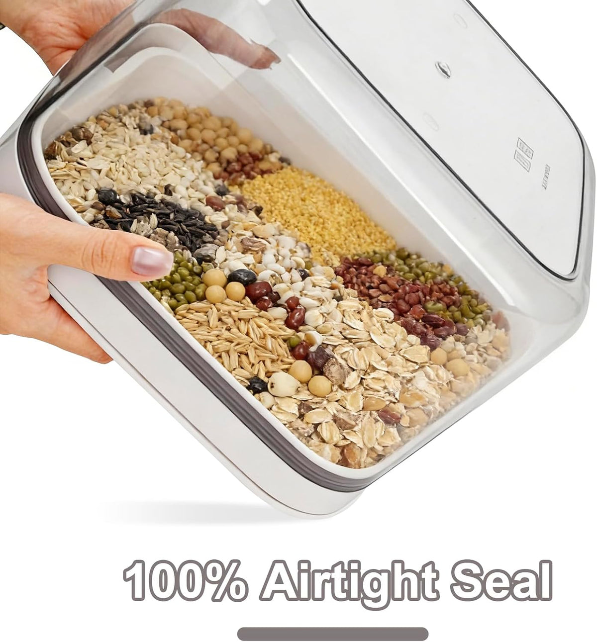 Airtight Rice Container with Measuring Cup (5.6 L / 5.92 QT)