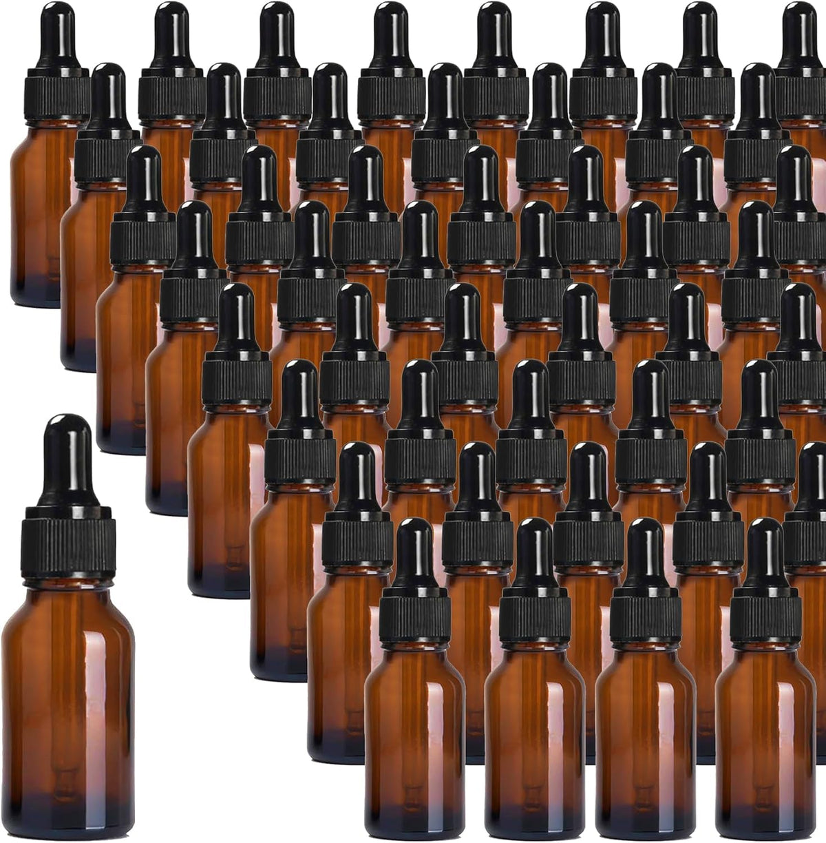 24 Pack 4oz Clear Glass Dropper Bottles, Eye Dropper Bottles with Glass Droppers for Essential Oils, Perfumes(4oz, Gold)