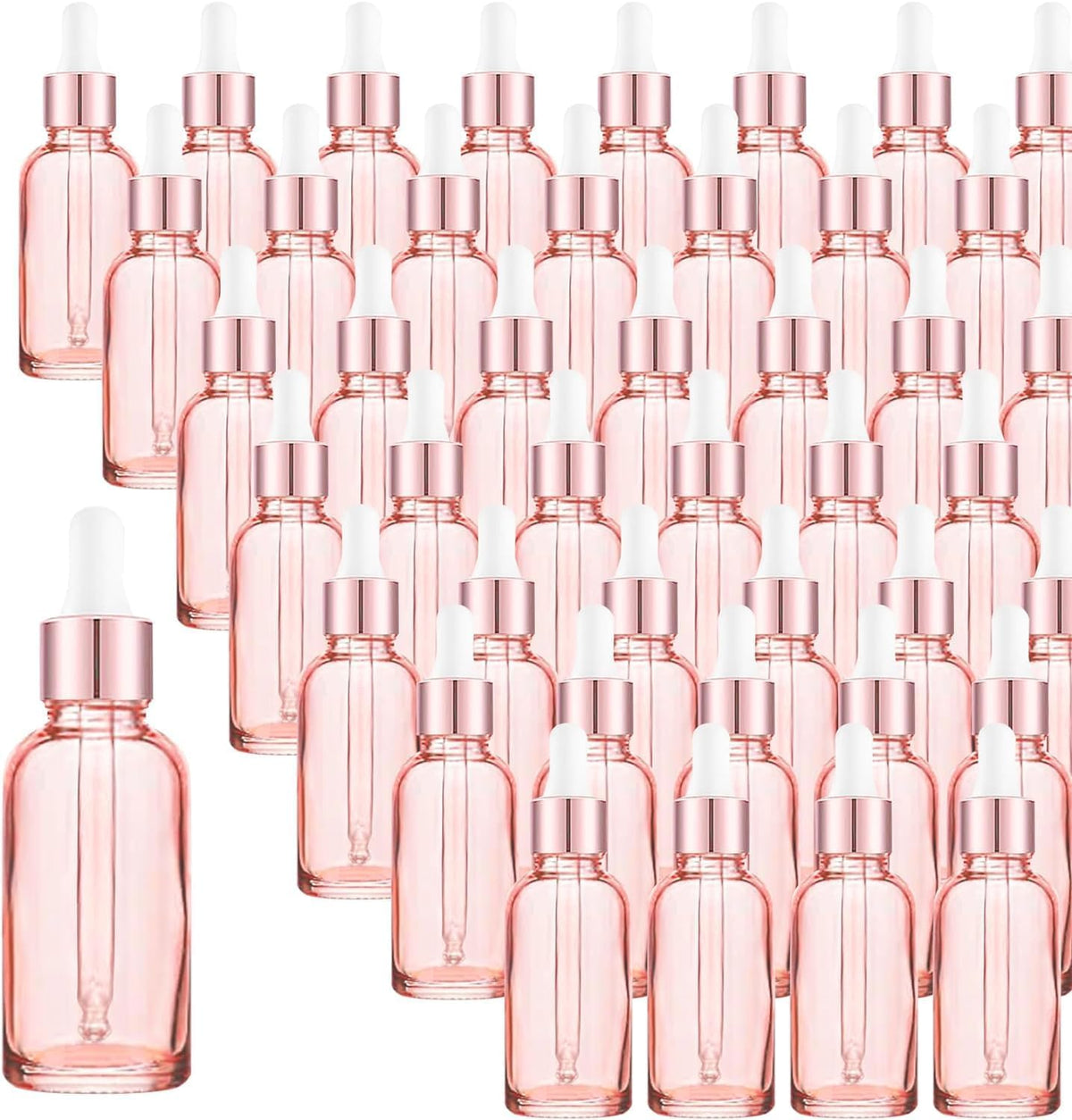 24 Pack 4oz Clear Glass Dropper Bottles, Eye Dropper Bottles with Glass Droppers for Essential Oils, Perfumes(4oz, Gold)