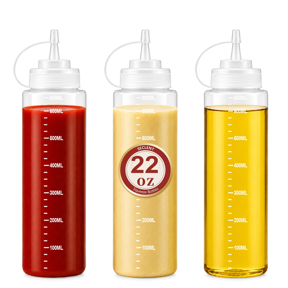 8oz Squeeze Bottles, Sauce Bottles, Squirt Bottle, Salad Dressing Bottle