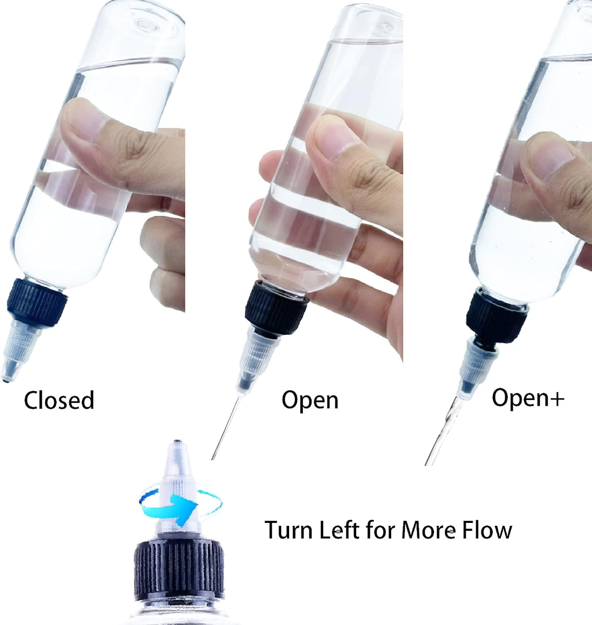 50pcs 4 oz Plastic Squeeze Bottles for Liquids,Hair Oil,Paint,Glue,Kitchen Sauce - Empty Clear Dispensing Dropper Bottle With Twist Top Caps,Applicator Bottle for Diy Art Crafts
