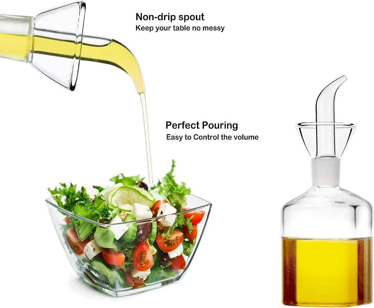 5 ounce / 150 ml Glass All-Purpose Cruet, Glass Oil Decanter and Cruet (Square 5 OZ)
