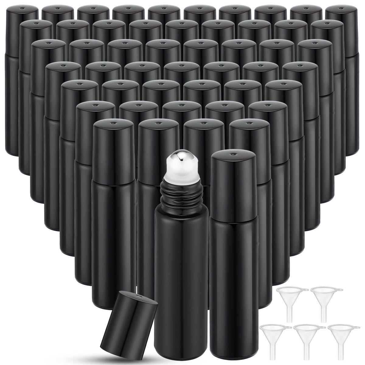 Sumind 150 Pcs Glass Essential Oil Roller Bottles 10 ml, Clear