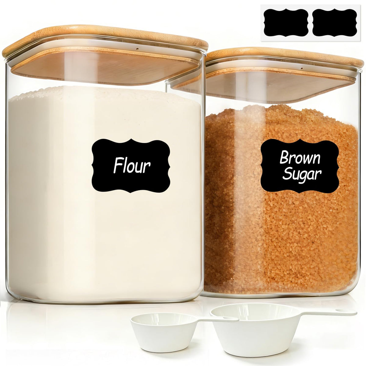 ComSaf Spice Jars 4oz 16 Pack, Seasoning Containers with labels 54 Labels