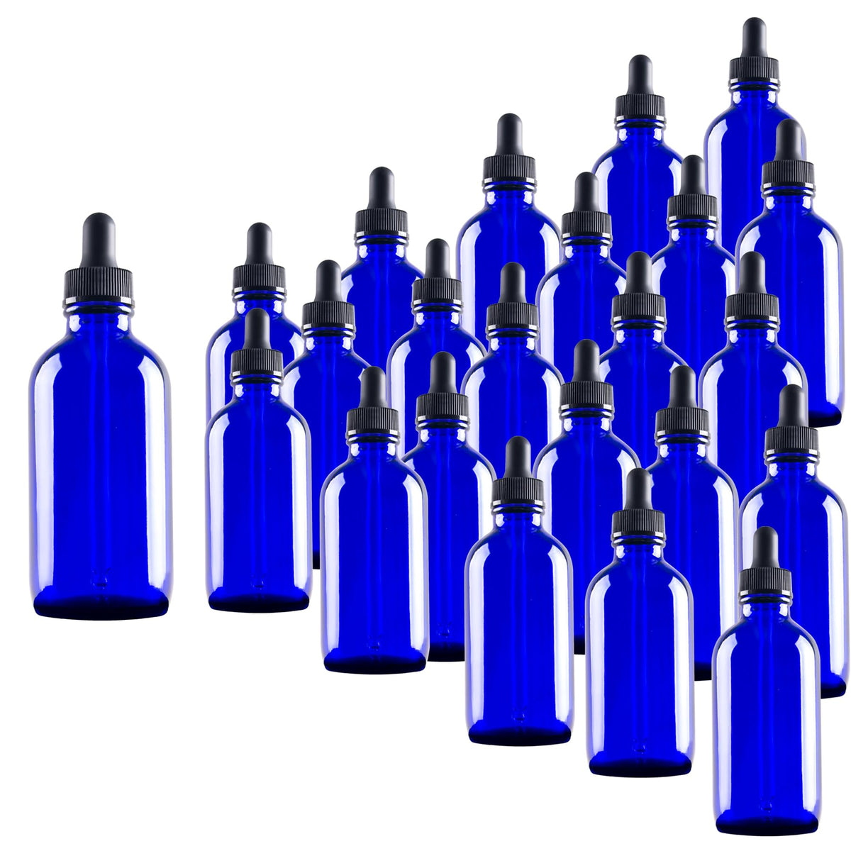 24 Pack 4oz Clear Glass Dropper Bottles, Eye Dropper Bottles with Glass Droppers for Essential Oils, Perfumes(4oz, Gold)