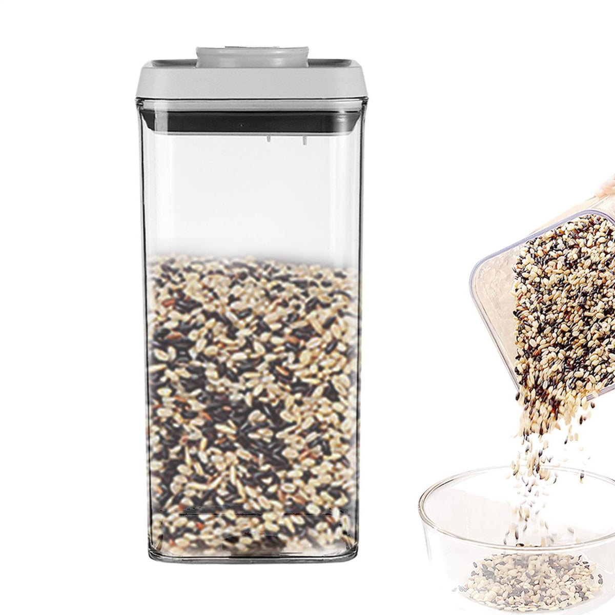 Sealed Food Storage Containers, Stackable Press Type Containers With Lids