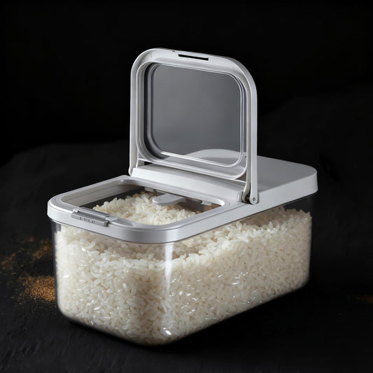 LivLab Mker 10 lb Airtight Rice Storage Container with Measuring Cup