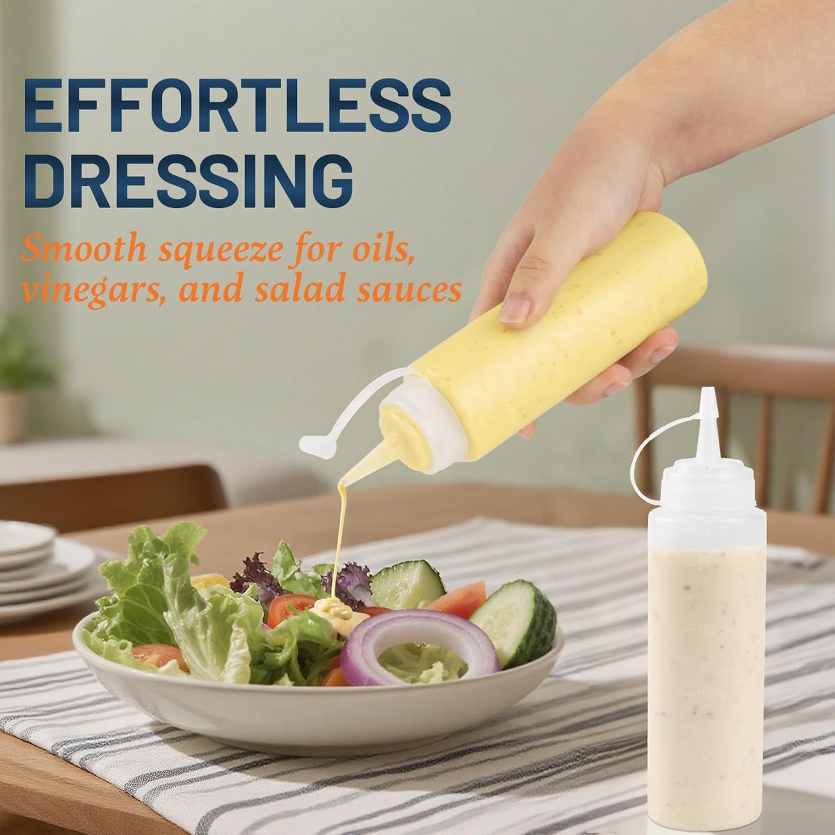 8oz Squeeze Bottles, Sauce Bottles, Squirt Bottle, Salad Dressing Bottle