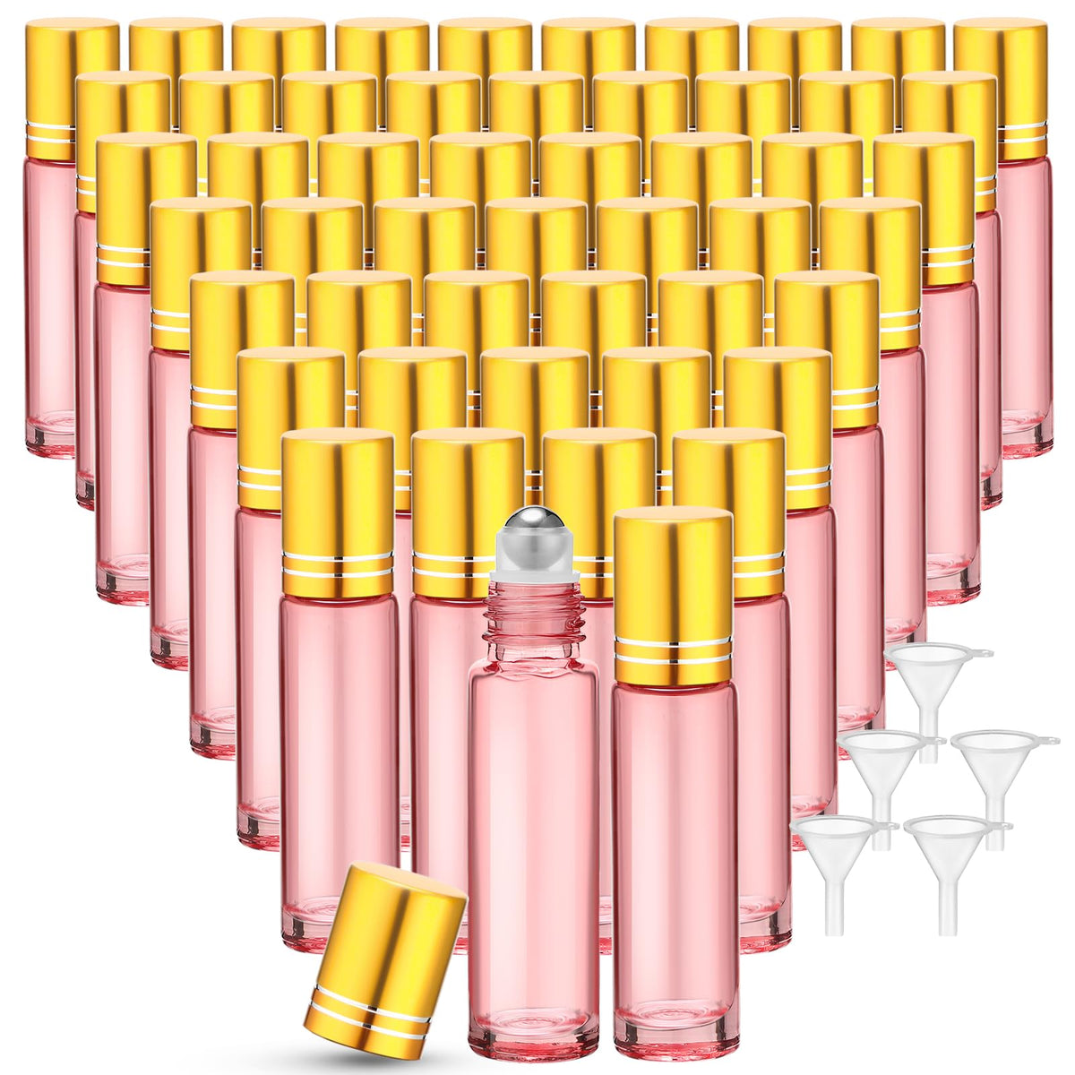 Sumind 150 Pcs Glass Essential Oil Roller Bottles 10 ml, Clear