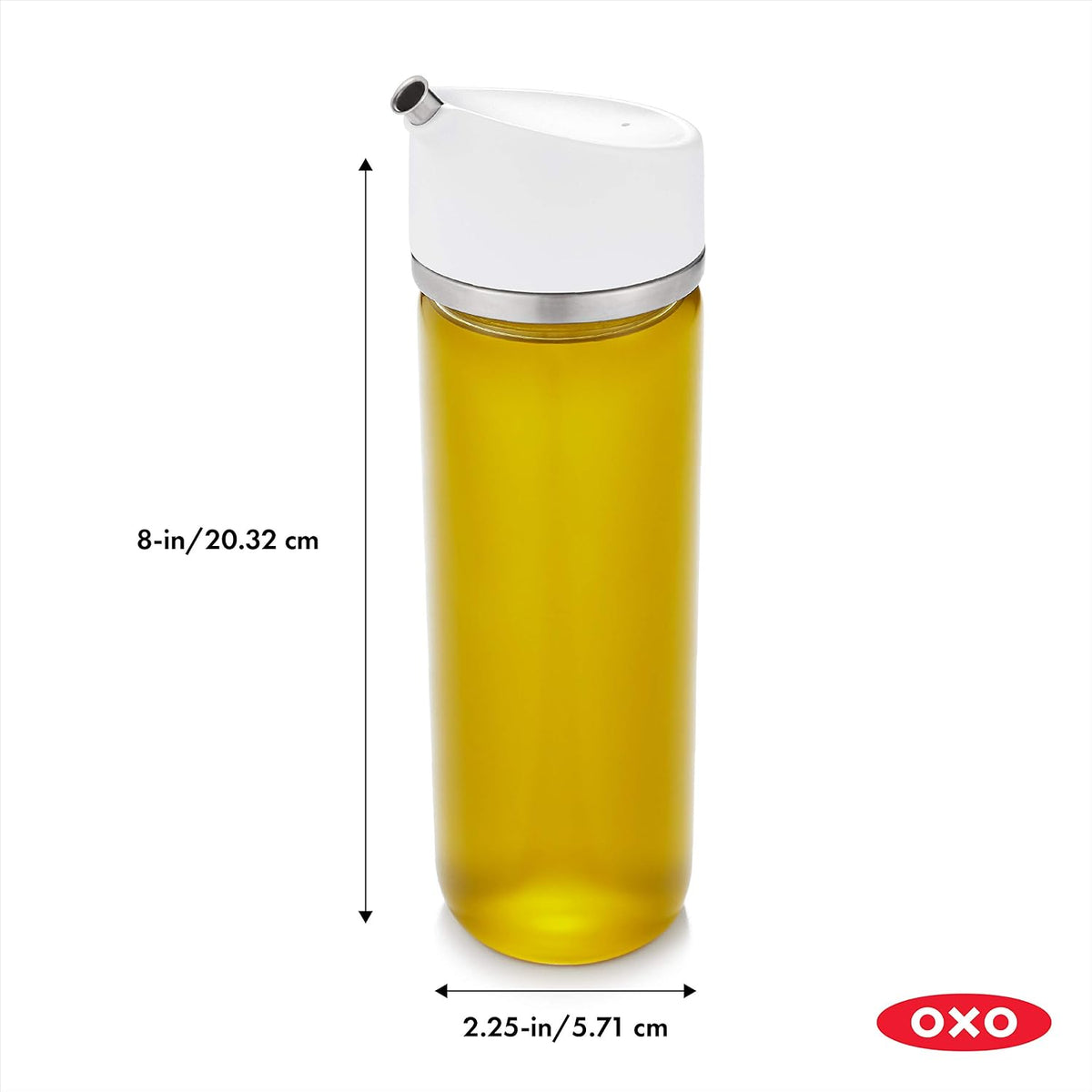 OXO Good Grips Precision Pour Glass Dispenser 2 Piece Set, Oil & Vinegar