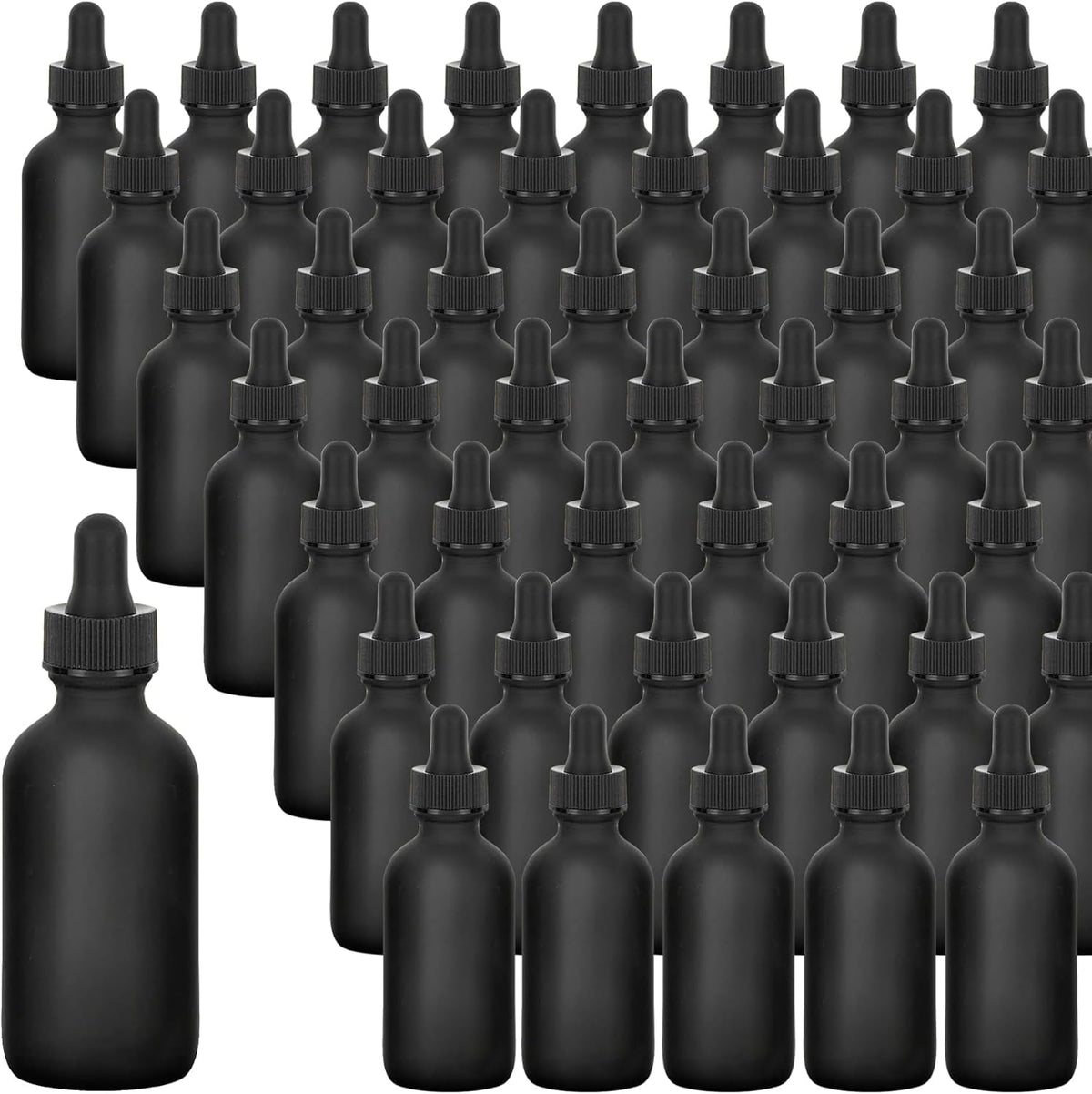 24 Pack 4oz Clear Glass Dropper Bottles, Eye Dropper Bottles with Glass Droppers for Essential Oils, Perfumes(4oz, Gold)
