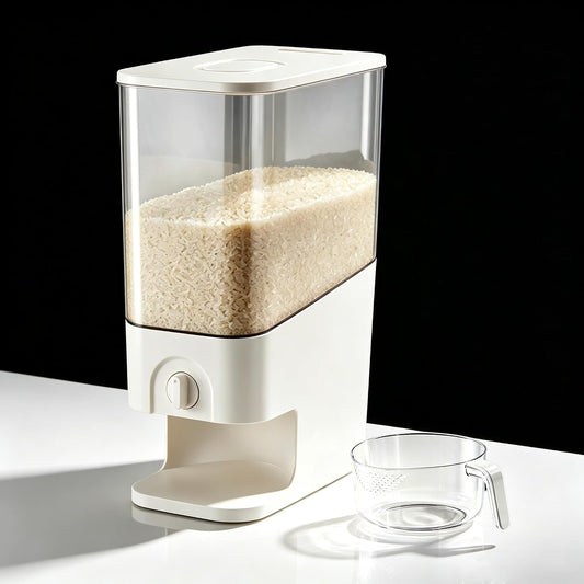 20-25 Lbs Rice Container with Measuring Cup - Airtight/PET BPA-FREE