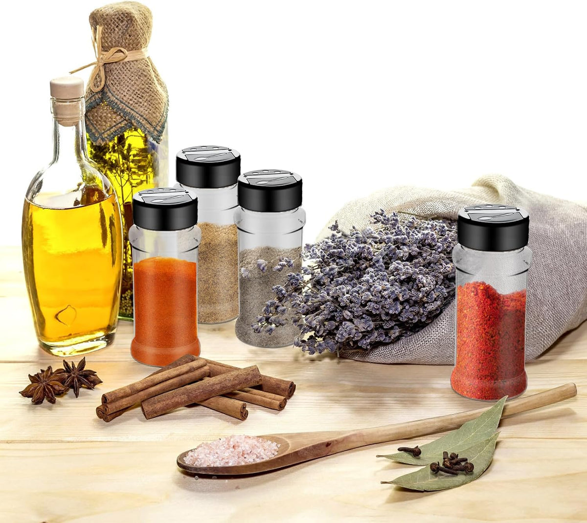Ysglory 36 Pack 3 Oz Spice Jars Seasoning Containers Bottles with Label