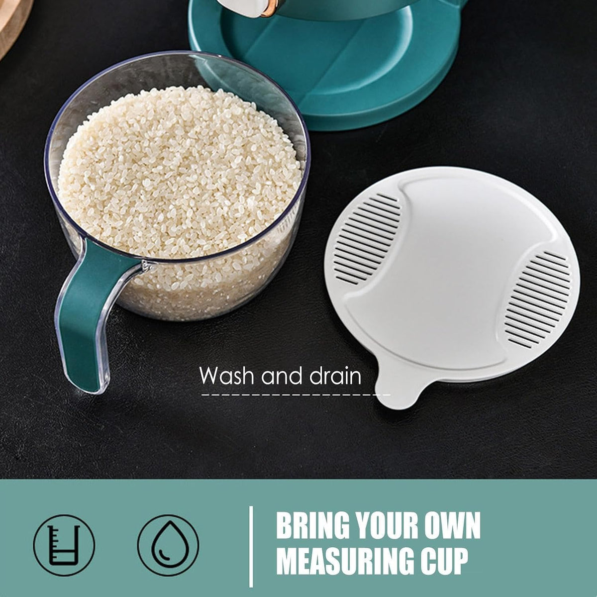 Rice Dispenser, 5kg/10kg Rice Cereal Storage Containers, Press Type Kitchen Rice Bucket, Cereal Rice Box with Measuring Cup, Reusable Household Cereal Dispenser Bucket for Kitchen Countertop Pantry
