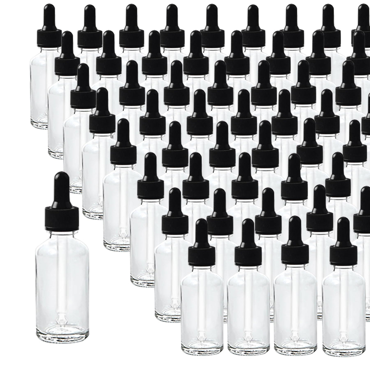 24 Pack 4oz Clear Glass Dropper Bottles, Eye Dropper Bottles with Glass Droppers for Essential Oils, Perfumes(4oz, Gold)