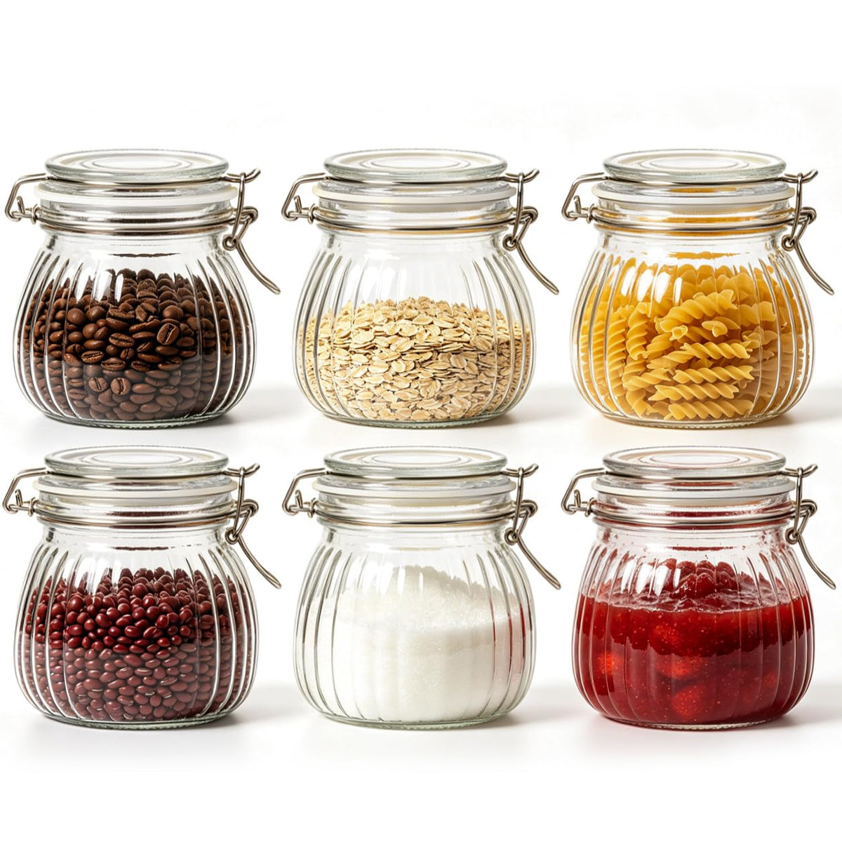 ComSaf Small Glass Spice Jars with Airtight Lids 4 oz 12 Pack with Labels