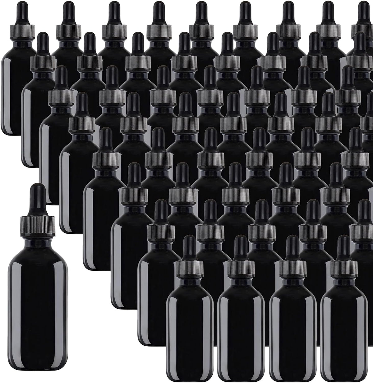 24 Pack 4oz Clear Glass Dropper Bottles, Eye Dropper Bottles with Glass Droppers for Essential Oils, Perfumes(4oz, Gold)