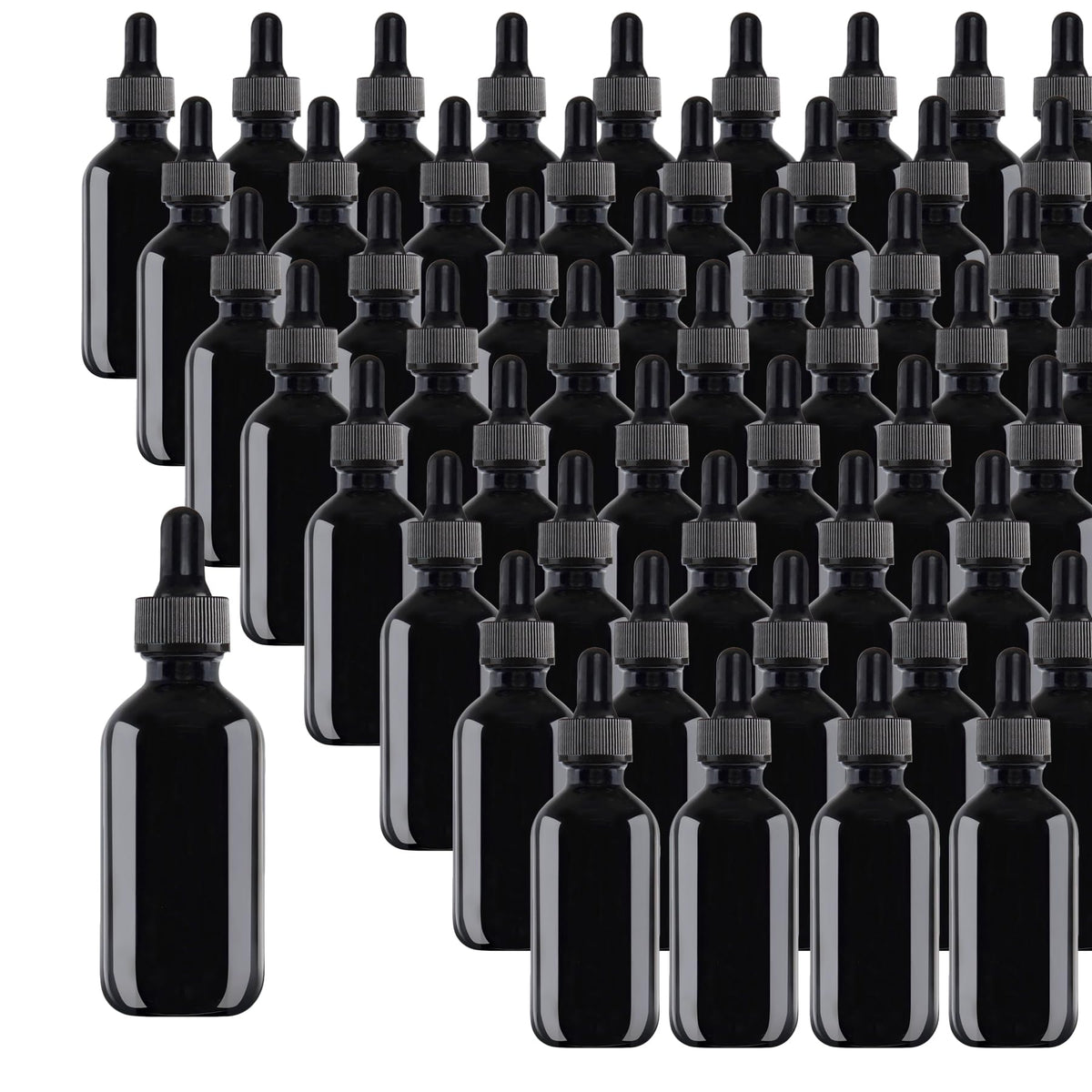 24 Pack 4oz Clear Glass Dropper Bottles, Eye Dropper Bottles with Glass Droppers for Essential Oils, Perfumes(4oz, Gold)