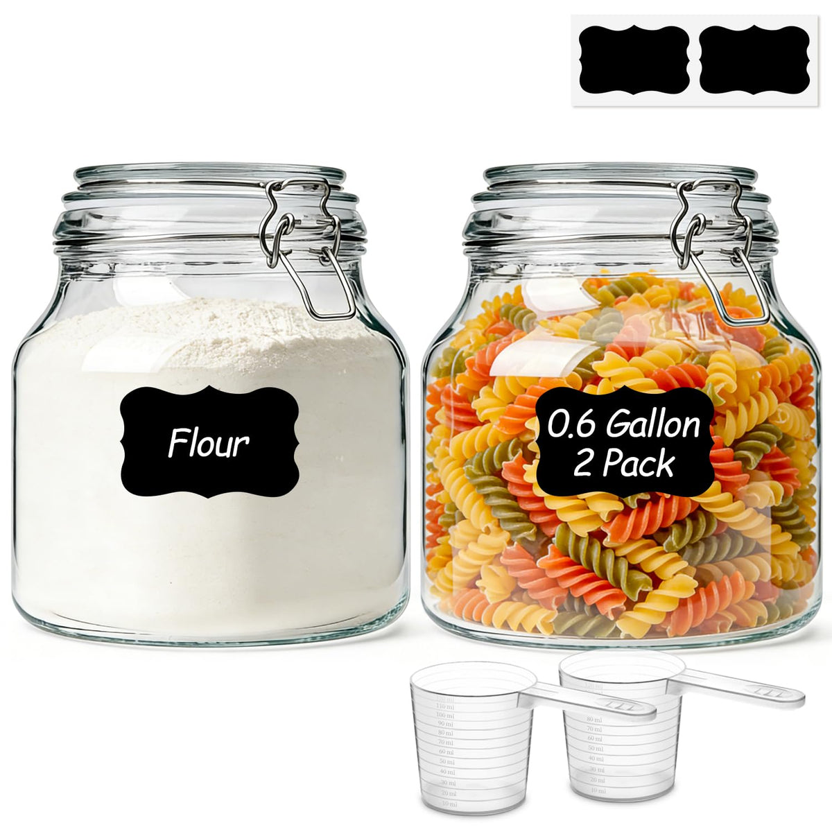 ComSaf Small Glass Spice Jars with Airtight Lids 4 oz 12 Pack Mason Pantry