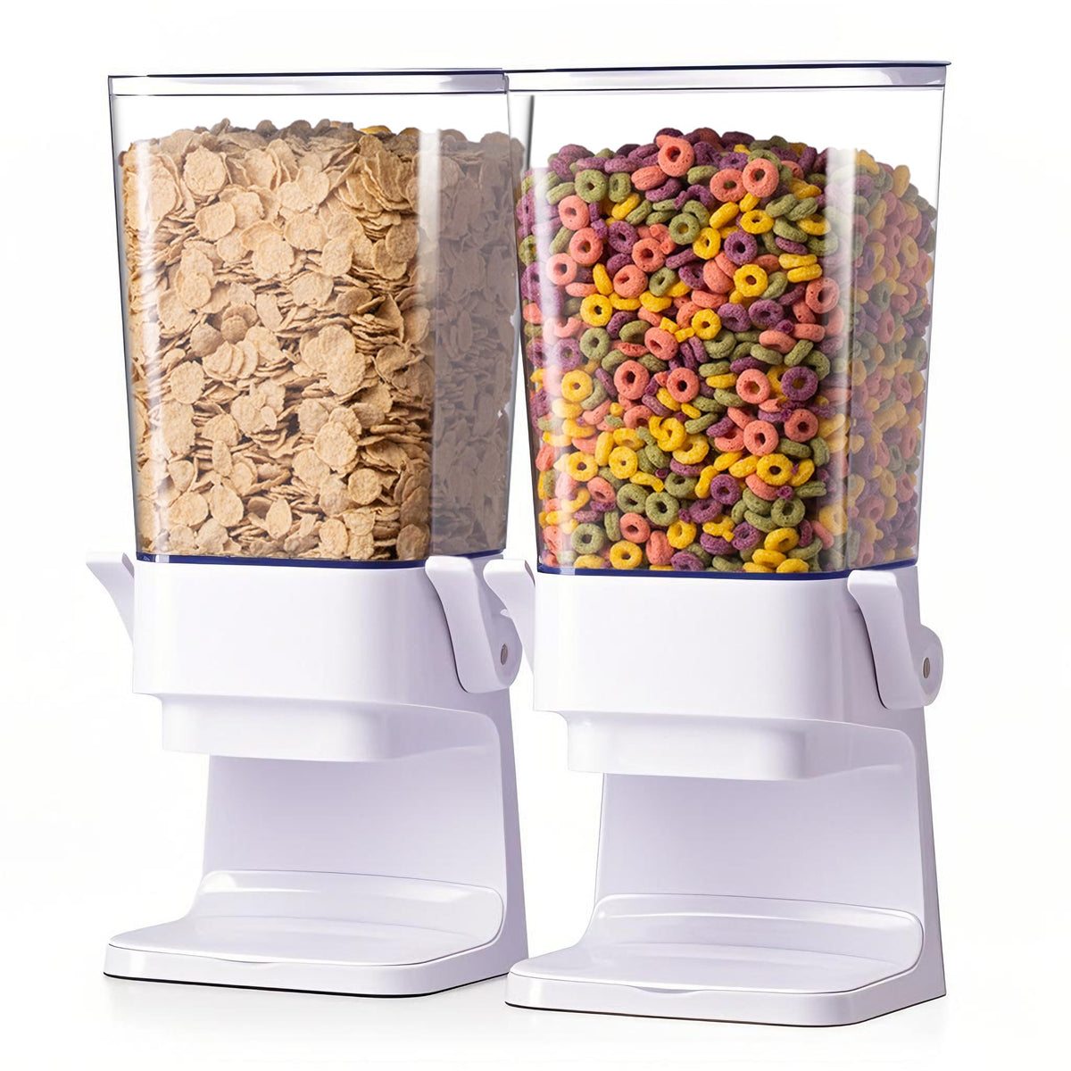 Cereal Dispenser Countertop with Lids, 5L Organization and Storage Containers for Kitchen and pantry, Rice Dispenser for food, Cereal, Beans, Nuts, Snack,Oatmeal, Dog Food, Bird Seed, Black, 3Pc