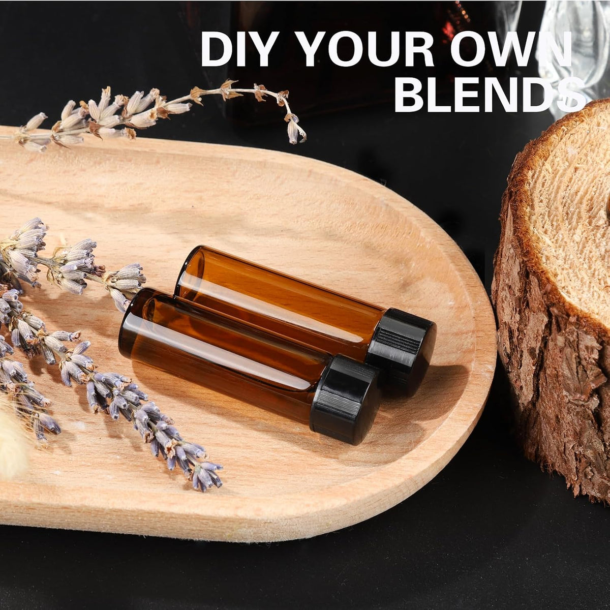 Teenitor 100pcs Essential Oil Bottles, 5ml Essential Oil Bottles Empty Glass Anointing Bottles, Small 5ml Oil Vial, Sample Bottles