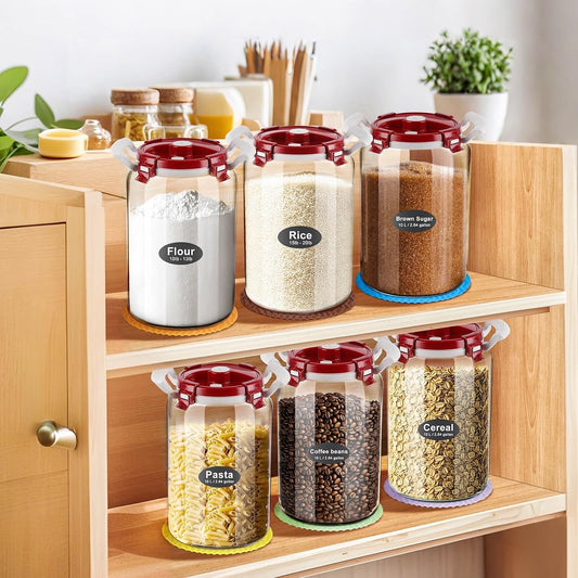 10L Glass Rice Storage Container for 20 lb Rice, Wide Mouth, Airtight Lid