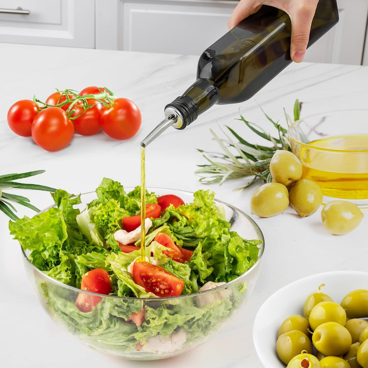 Zulay Kitchen 17oz Olive Oil Glass Dispenser Bottle