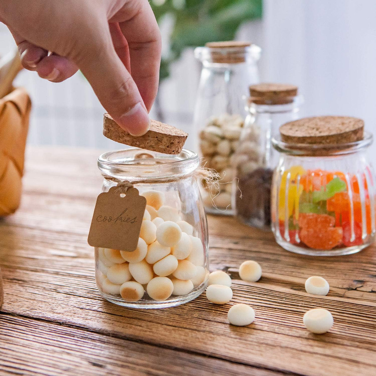 7 oz Glass Jars with Lids,Mini Yogurt Jars 30 Pack, Apothecary Jars