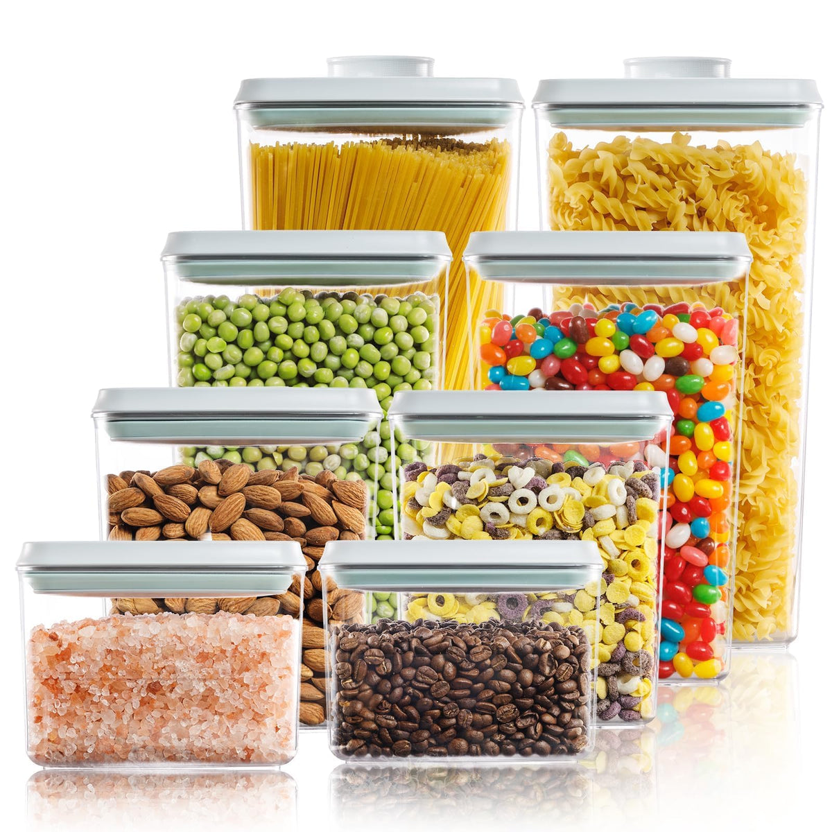 Airtight Food Storage Container, 4.22 Qt Large Pantry Canister with Pop Lid