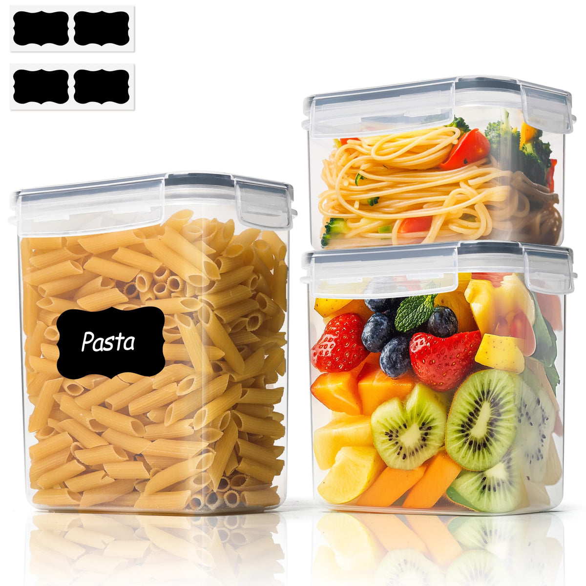 ComSaf Airtight Rice Storage Container with Lid 10Qt 2Pack, Large Capacity
