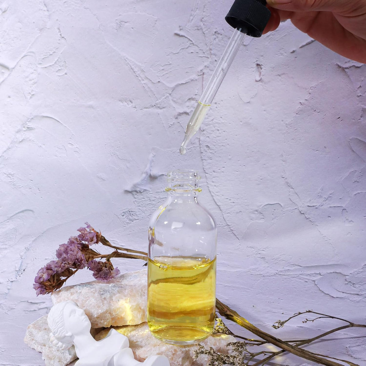 48 Pack 2oz Clear Glass Bottles with Glass Eye Droppers