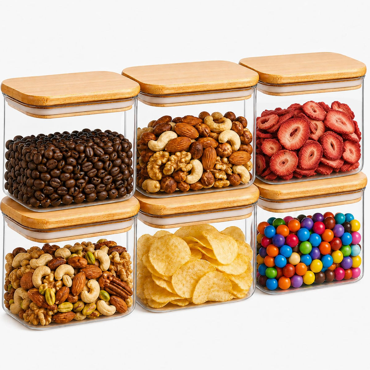 ComSaf Glass Spice Jars 8oz Set of 6, Seasoning Containers with 9 Labels